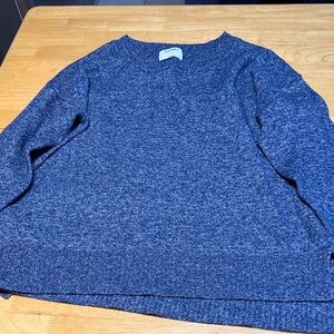 Old Navy Heathered Navy Blue Pullover Sweater